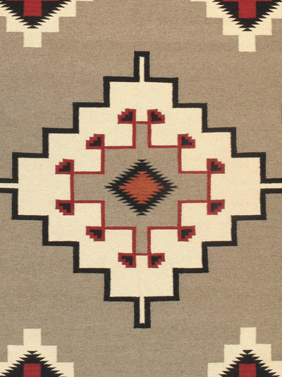 Canvello Navajo Style Hand-Woven Wool Mocha Area Rug-10' X 13'7"