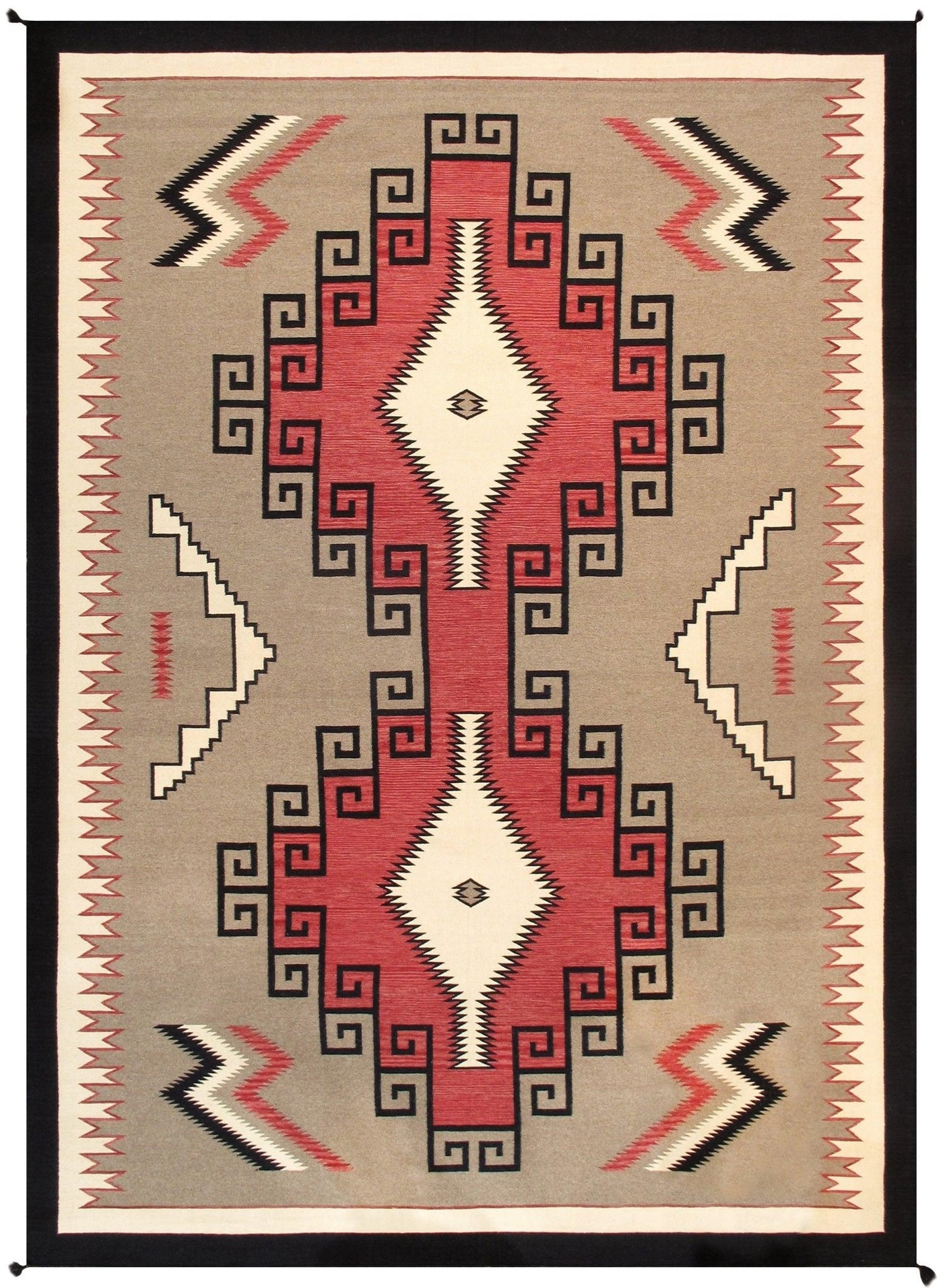 Canvello Navajo Style Hand - Woven Wool Mocha Area Rug - 10' X 14' - Canvello