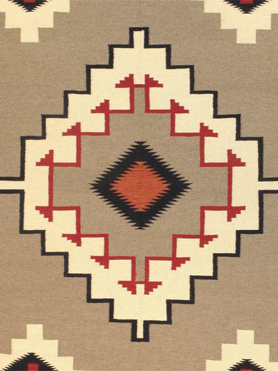 Canvello Navajo Style Hand - Woven Wool Mocha Area Rug - 10'1" X 13'7" - Canvello