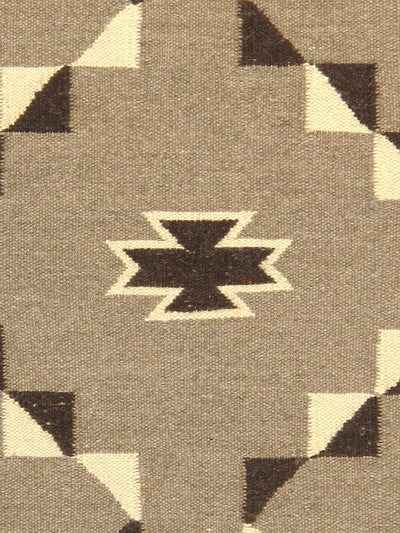 Canvello Navajo Style Hand-Woven Wool Mocha Area Rug- 2'1" X 3'1"