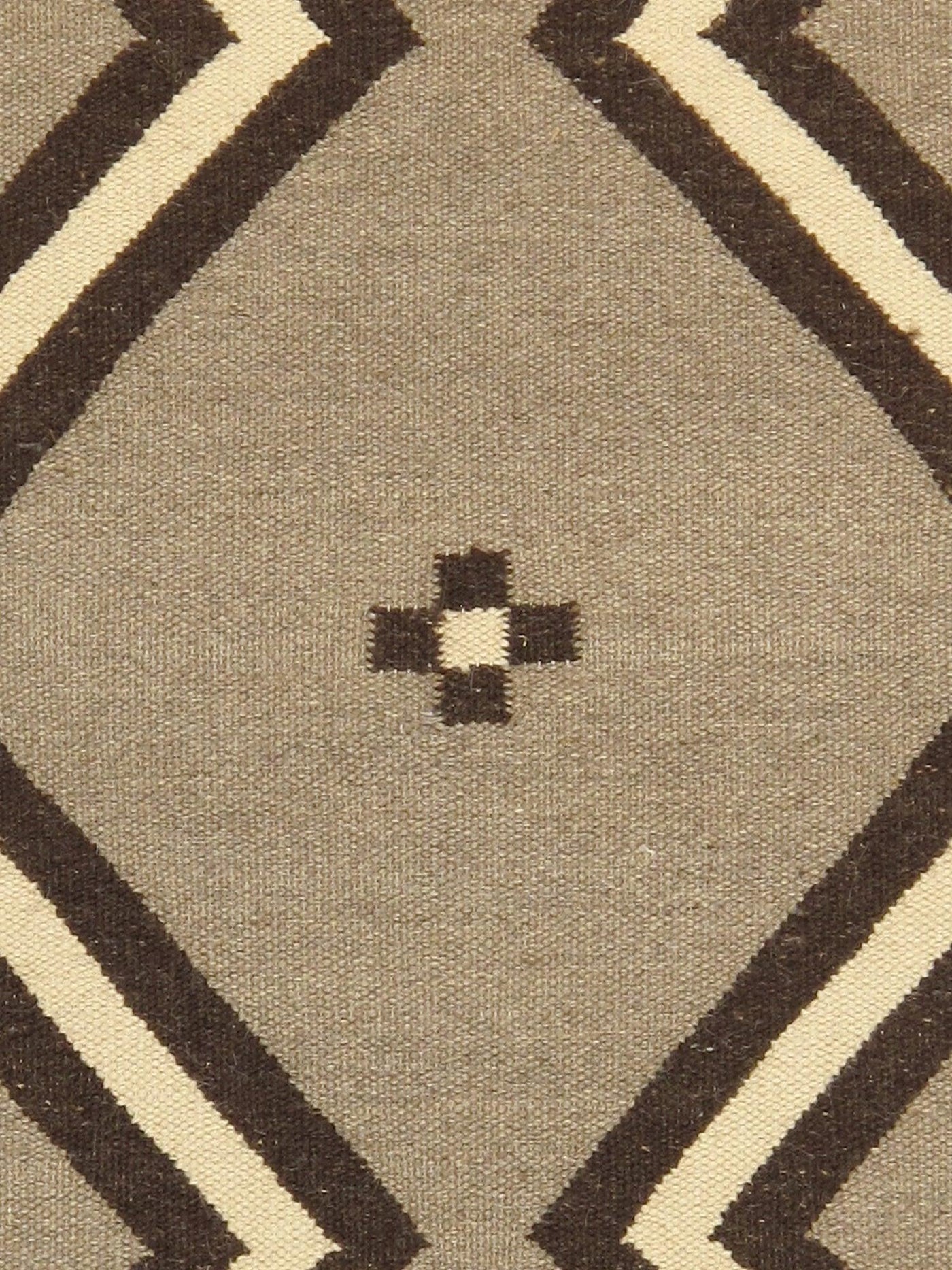 Canvello Navajo Style Hand-Woven Wool Mocha Area Rug- 2' X 3'1"