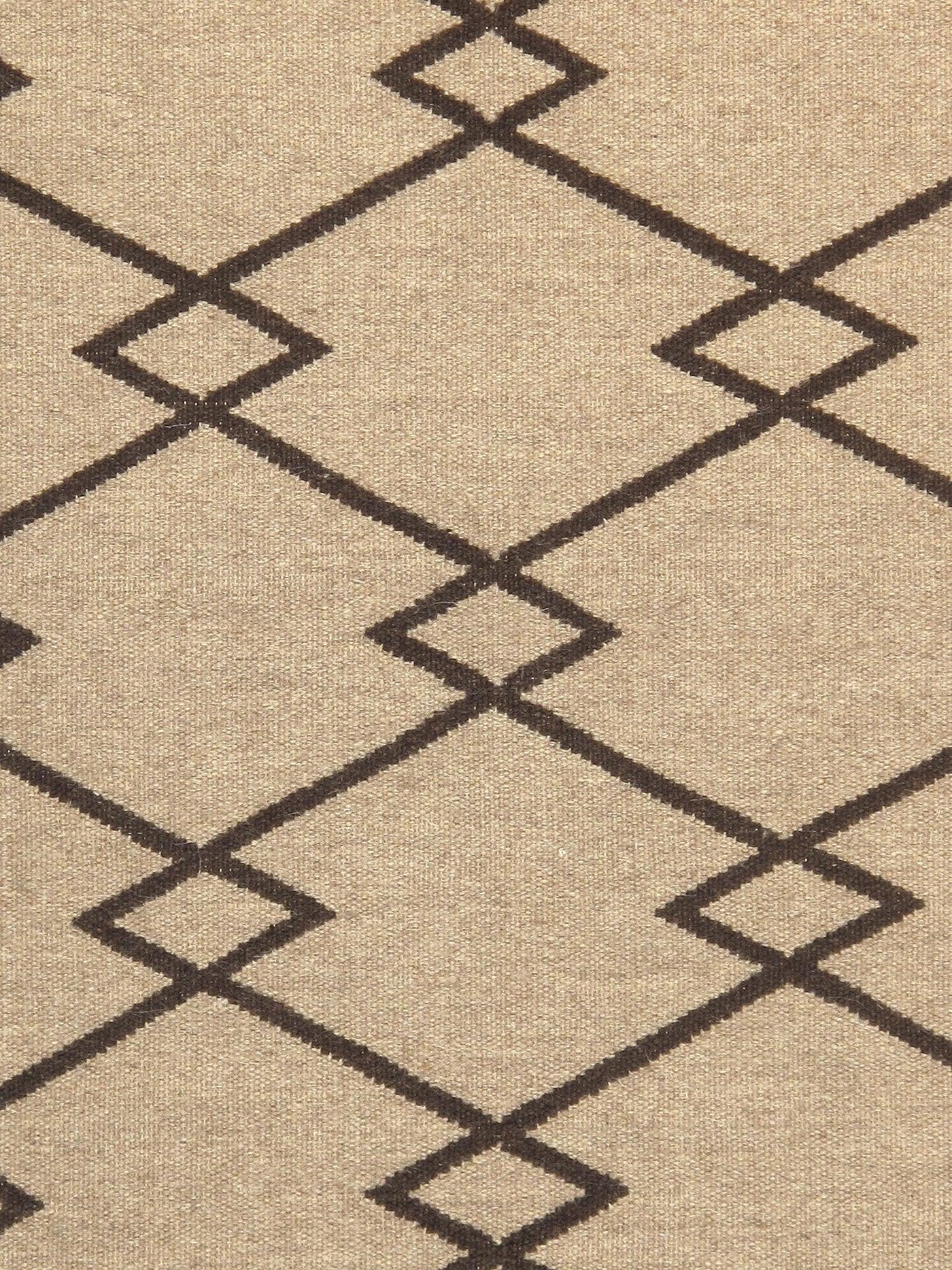 Canvello Navajo Style Hand - Woven Wool Mocha Area Rug - 3'1" X 4'10" - Canvello