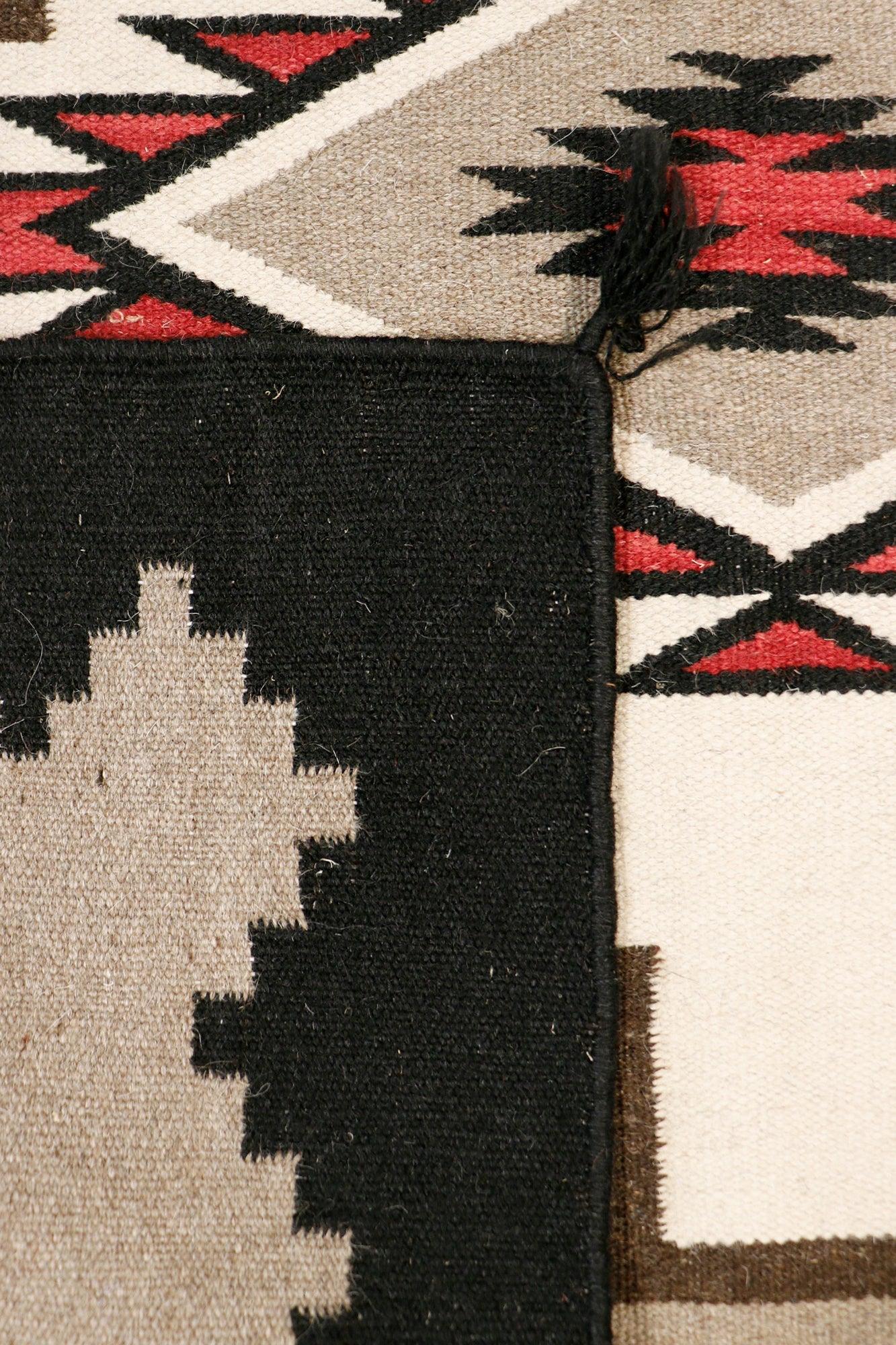 Canvello Navajo Style Hand - Woven Wool Mocha Area Rug - 3'11" X 5'11" - Canvello