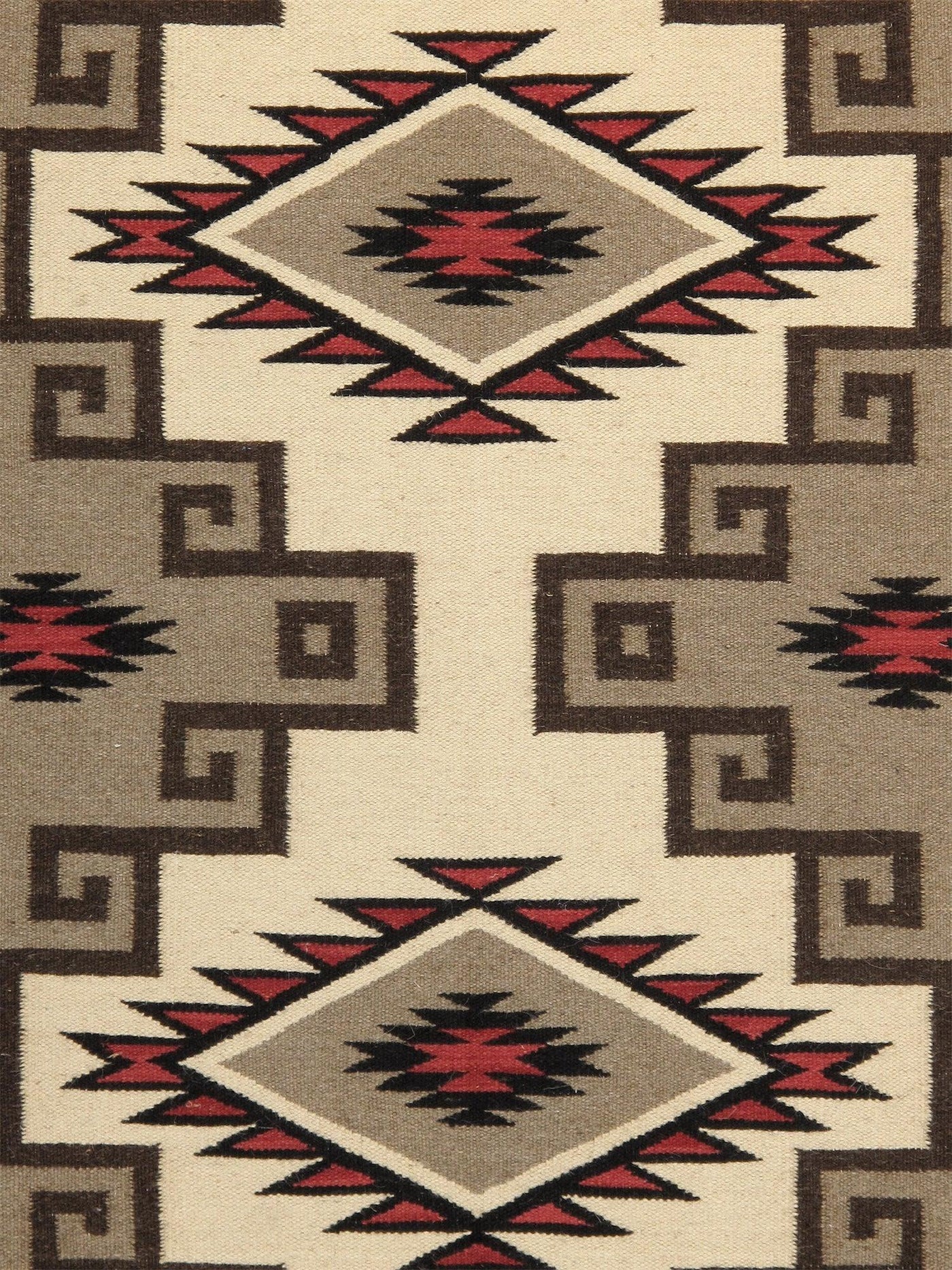 Canvello Navajo Style Hand - Woven Wool Mocha Area Rug - 3'11" X 5'11" - Canvello