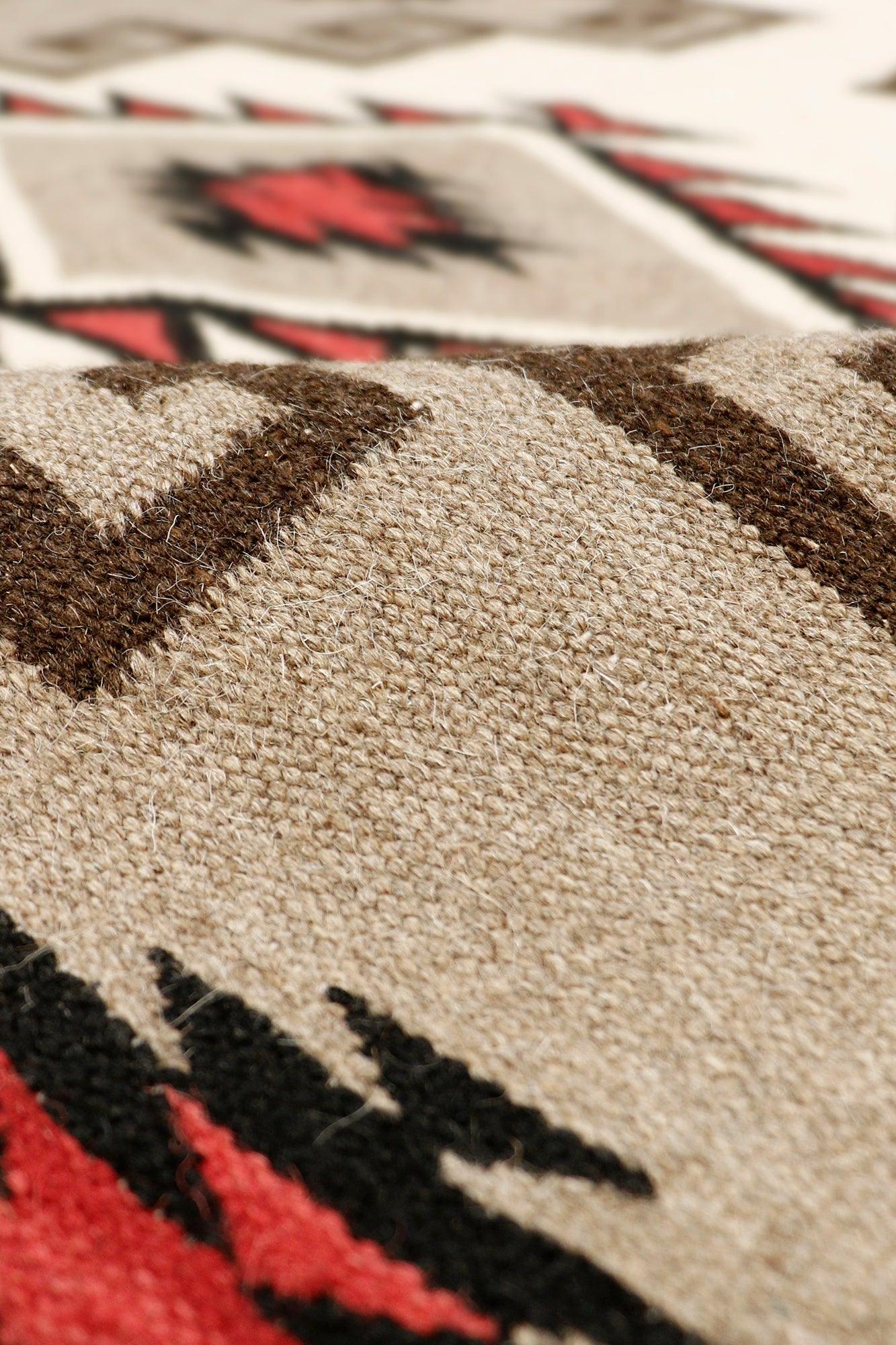 Canvello Navajo Style Hand - Woven Wool Mocha Area Rug - 3'11" X 5'11" - Canvello