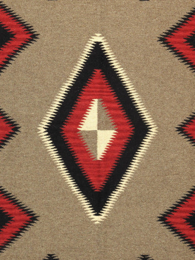 Canvello Navajo Style Hand - Woven Wool Mocha Area Rug - 4'11" X 7' - Canvello