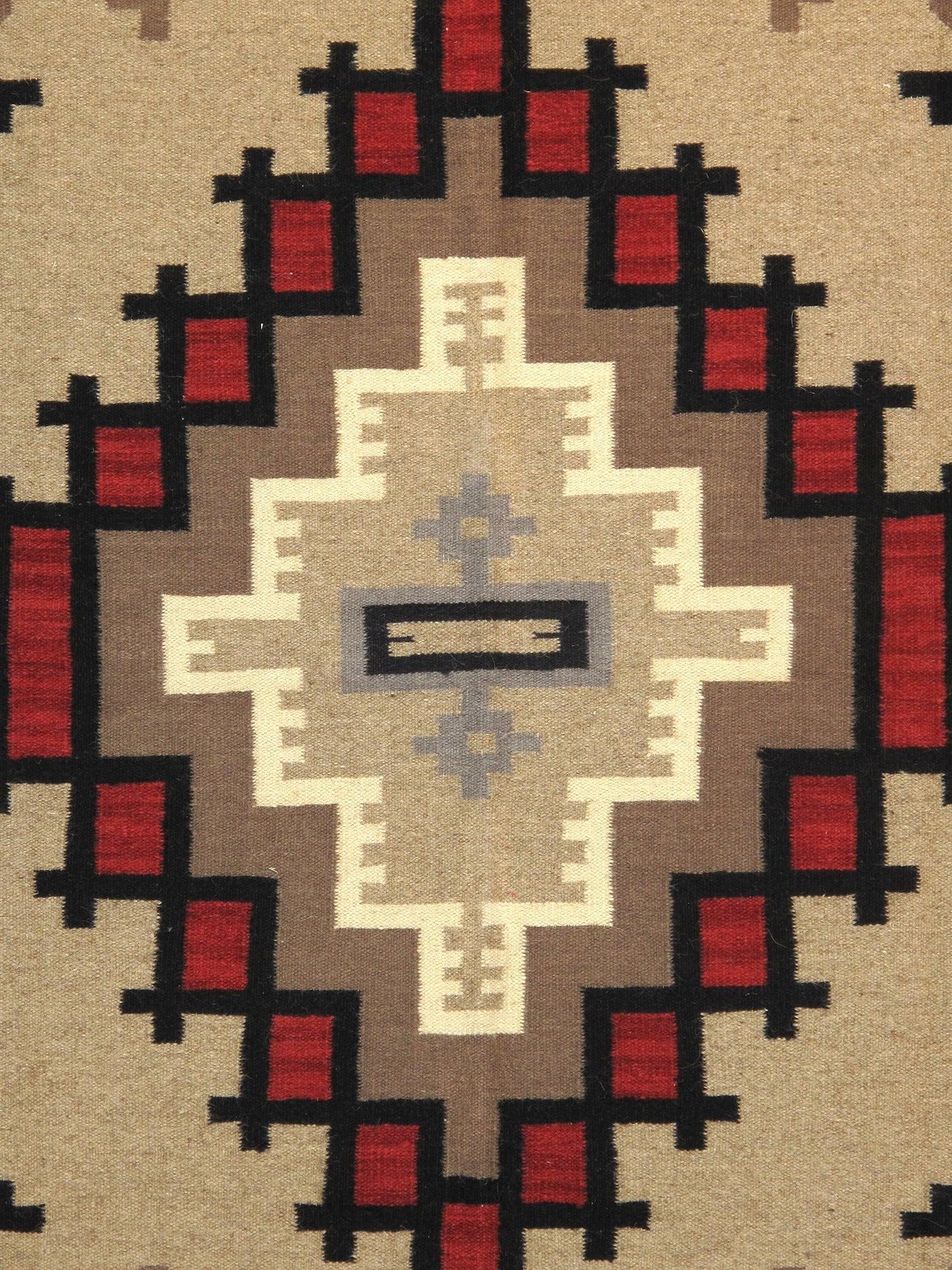 Canvello Navajo Style Hand - Woven Wool Mocha Area Rug - 5'1" X 7' - Canvello