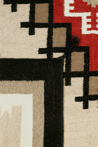 Canvello Navajo Style Hand - Woven Wool Mocha Area Rug - 5'2" X 7' - Canvello