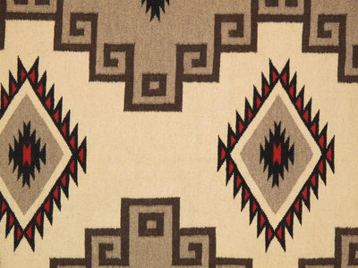 Canvello Navajo Style Hand-Woven Wool Mocha Area Rug- 8'11" X 11'11"