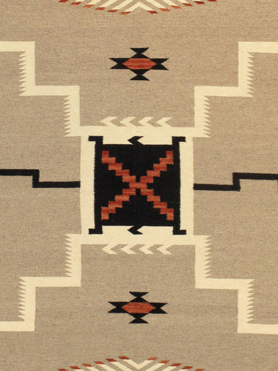 Canvello Navajo Style Hand-Woven Wool Mocha Area Rug- 8'2" X 10'