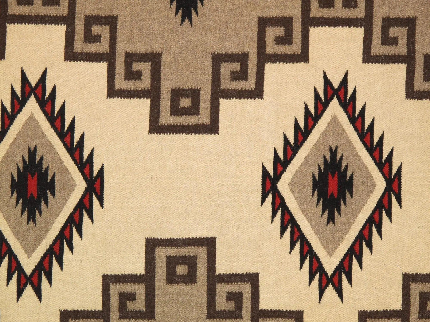 Canvello Navajo Style Hand - Woven Wool Mocha Area Rug - 8'11" X 11'11" - Canvello