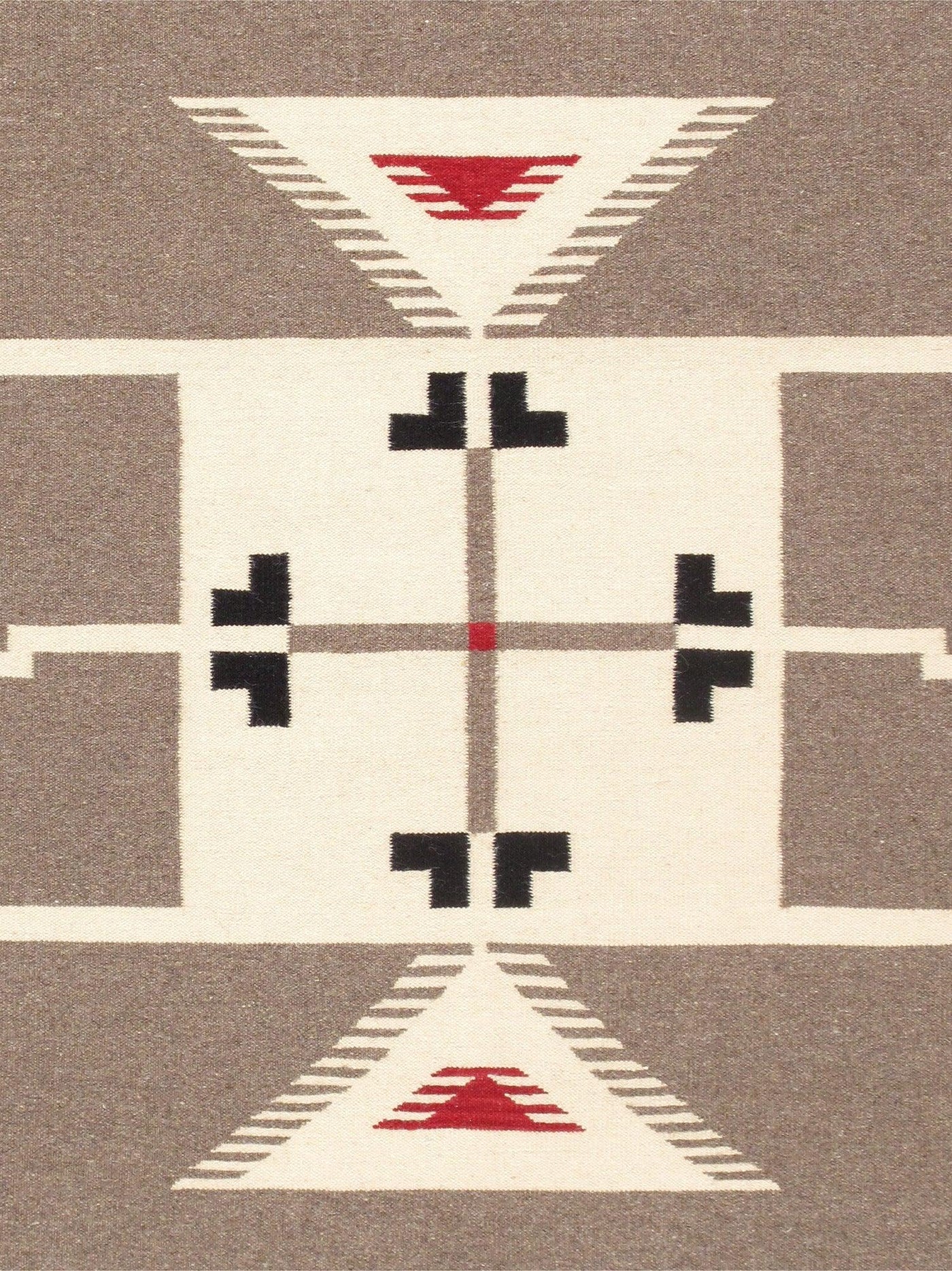 Canvello Navajo Style Hand - Woven Wool Mocha Area Rug - 8'2" X 9'10" - Canvello