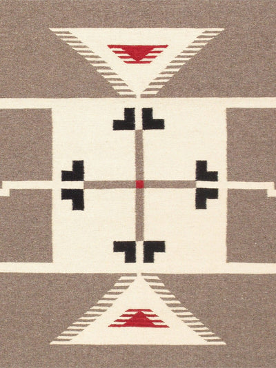 Canvello Navajo Style Hand - Woven Wool Mocha Area Rug - 8'2" X 9'10" - Canvello