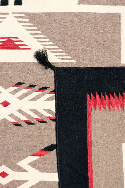 Canvello Navajo Style Hand - Woven Wool Mocha Area Rug - 8'2" X 9'10" - Canvello