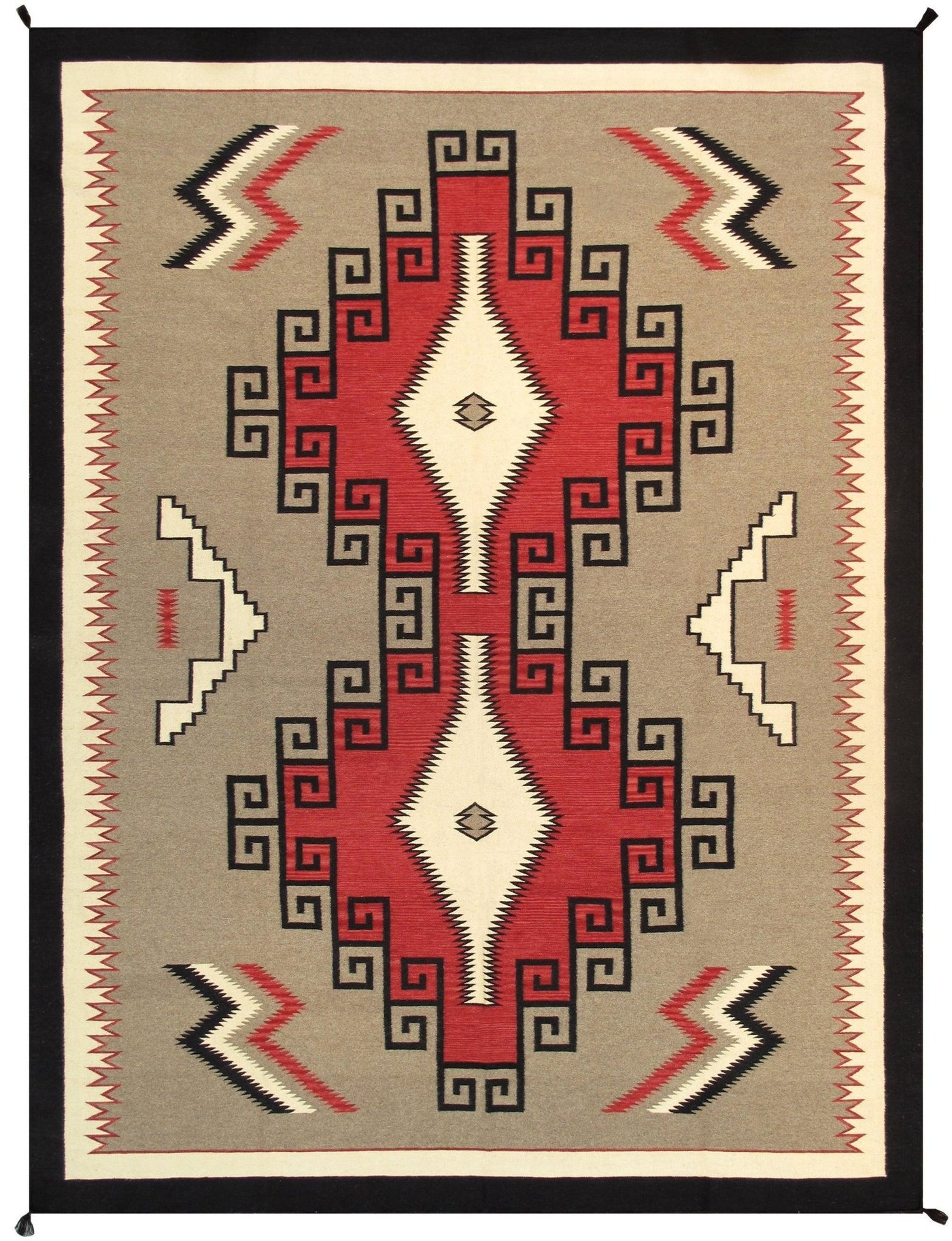 Canvello Navajo Style Hand - Woven Wool Mocha Area Rug - 9' X 12' - Canvello