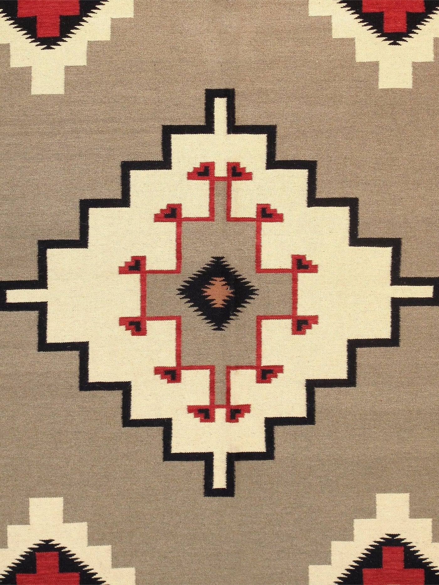 Canvello Navajo Style Hand - Woven Wool Mocha Area Rug - 9' X 12' - Canvello