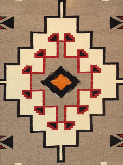 Canvello Navajo Style Hand - Woven Wool Mocha Area Rug - 9'8" X 13'7" - Canvello