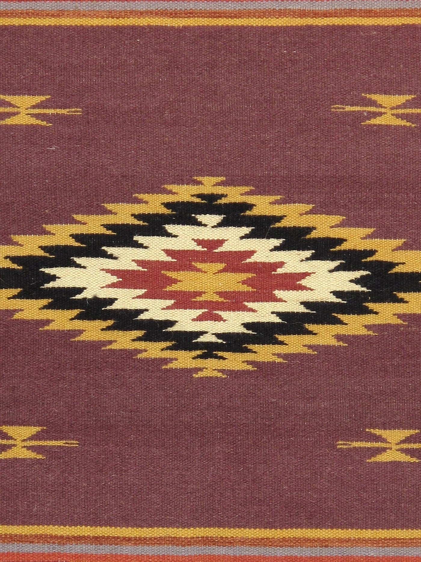 Canvello Navajo Style Hand - Woven Wool Purple Area Rug - 2'1" X 3' - Canvello