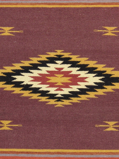 Canvello Navajo Style Hand - Woven Wool Purple Area Rug - 2'1" X 3' - Canvello