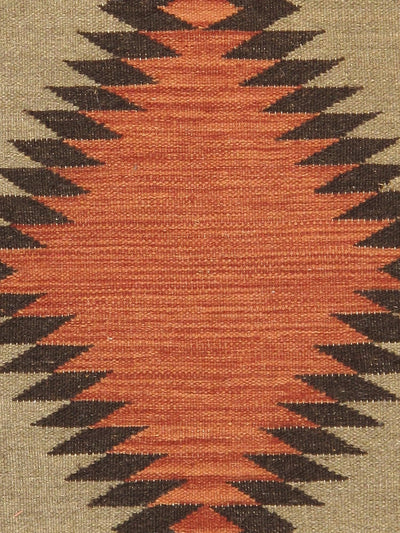 Canvello Navajo Style Hand - Woven Wool Rust Area Rug - 2' X 3'2" - Canvello