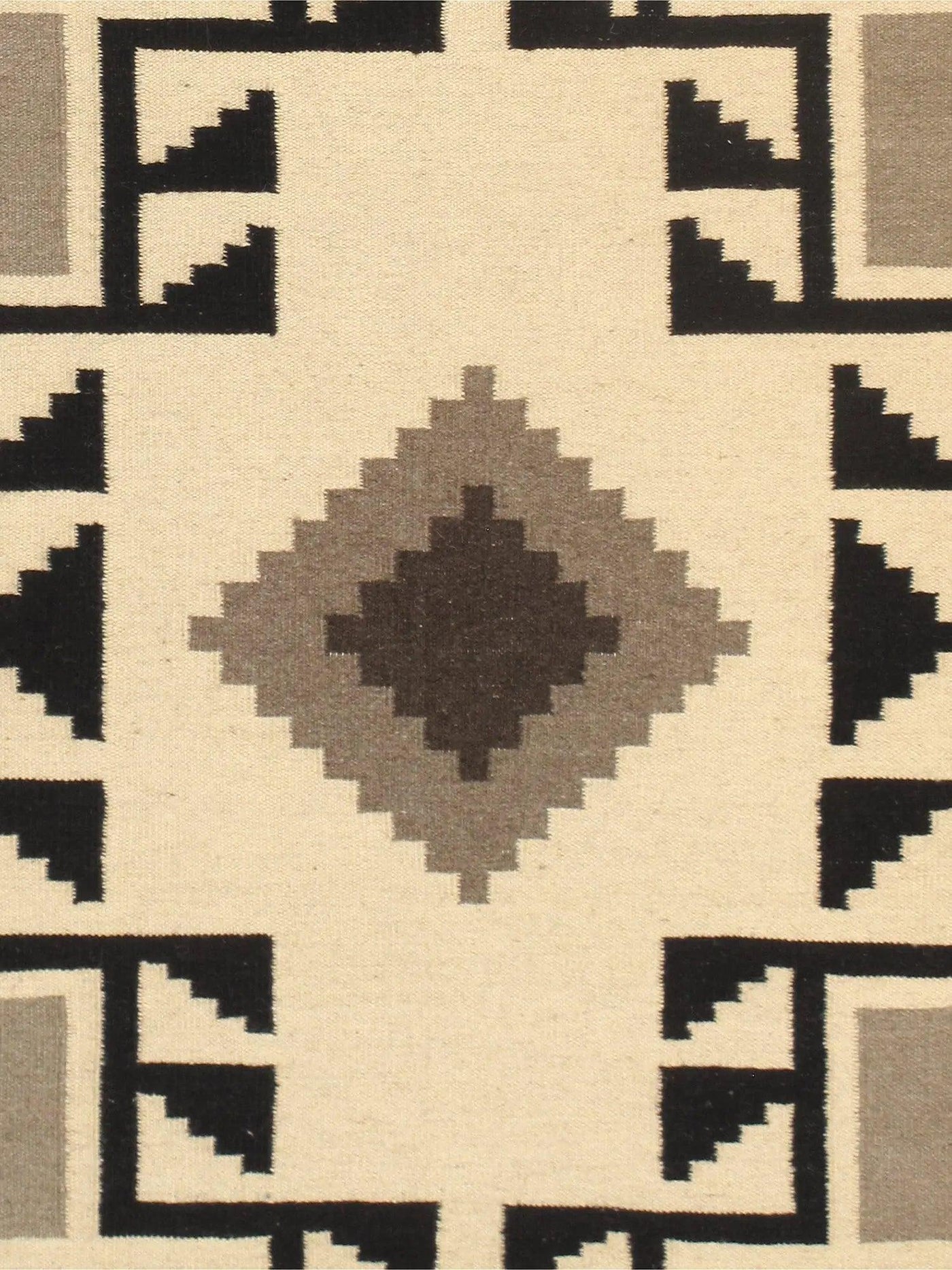 Canvello Navajo Style Hand - Woven Wool Taupe Area Rug - 9'1" X 11'9" - Canvello