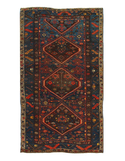 Canvello Navy Antique Silkroad Bidjar Rug - 4'3" X 7'2" - Canvello