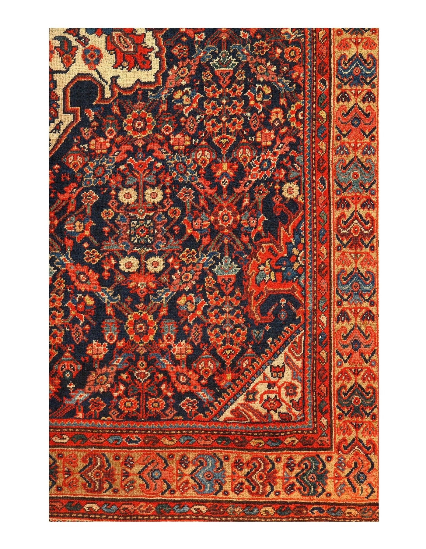 Canvello Navy Antique Silkroad Malayer Rugs - 4'4'' X 6'6'' - Canvello