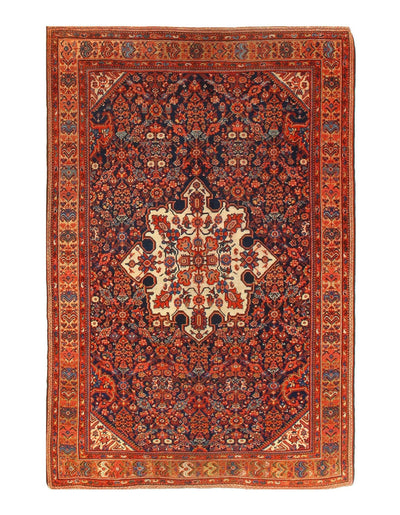 Canvello Navy Antique Silkroad Malayer Rugs - 4'4'' X 6'6'' - Canvello