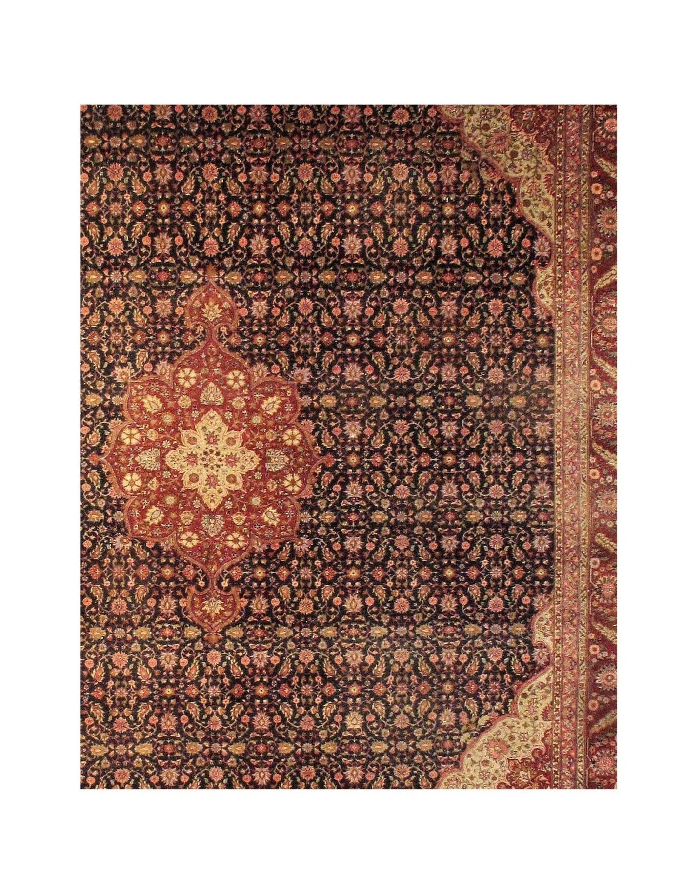 Canvello Navy Antique Turkish Sivas Rug - 9' X 10' - Canvello