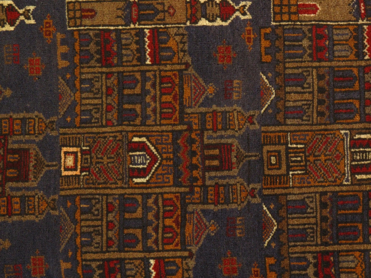 Canvello Navy Balouchi Prayer Rug - 3' x 5 - Canvello