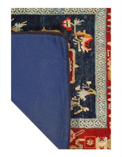 Canvello Navy Blue Antique Chinese Art Deco - 2'2'' X 2'2'' - Canvello