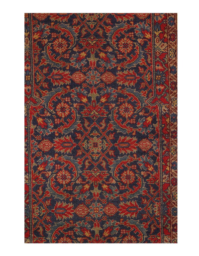 Canvello Navy Blue Antique Turkish Hand Knotted Sivas Runner 2'11'' X 10'11'' - Canvello