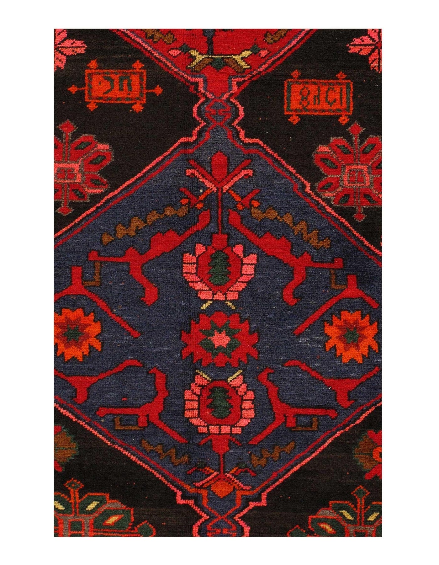 Canvello Navy Blue Fine Antique Russian Kazak 5'5'' X 11'5'' - Canvello