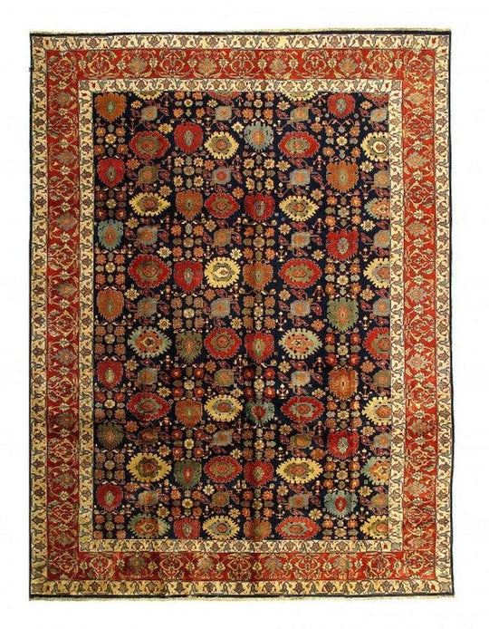 Canvello Navy Blue Fine Hand Knotted Silkroad Bidjar Design 10' X 14'