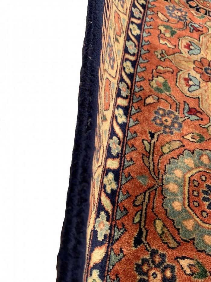 Canvello Navy Blue Fine Hand Knotted Silkroad sarouk Design 10'3'' X 15'9'' - Canvello