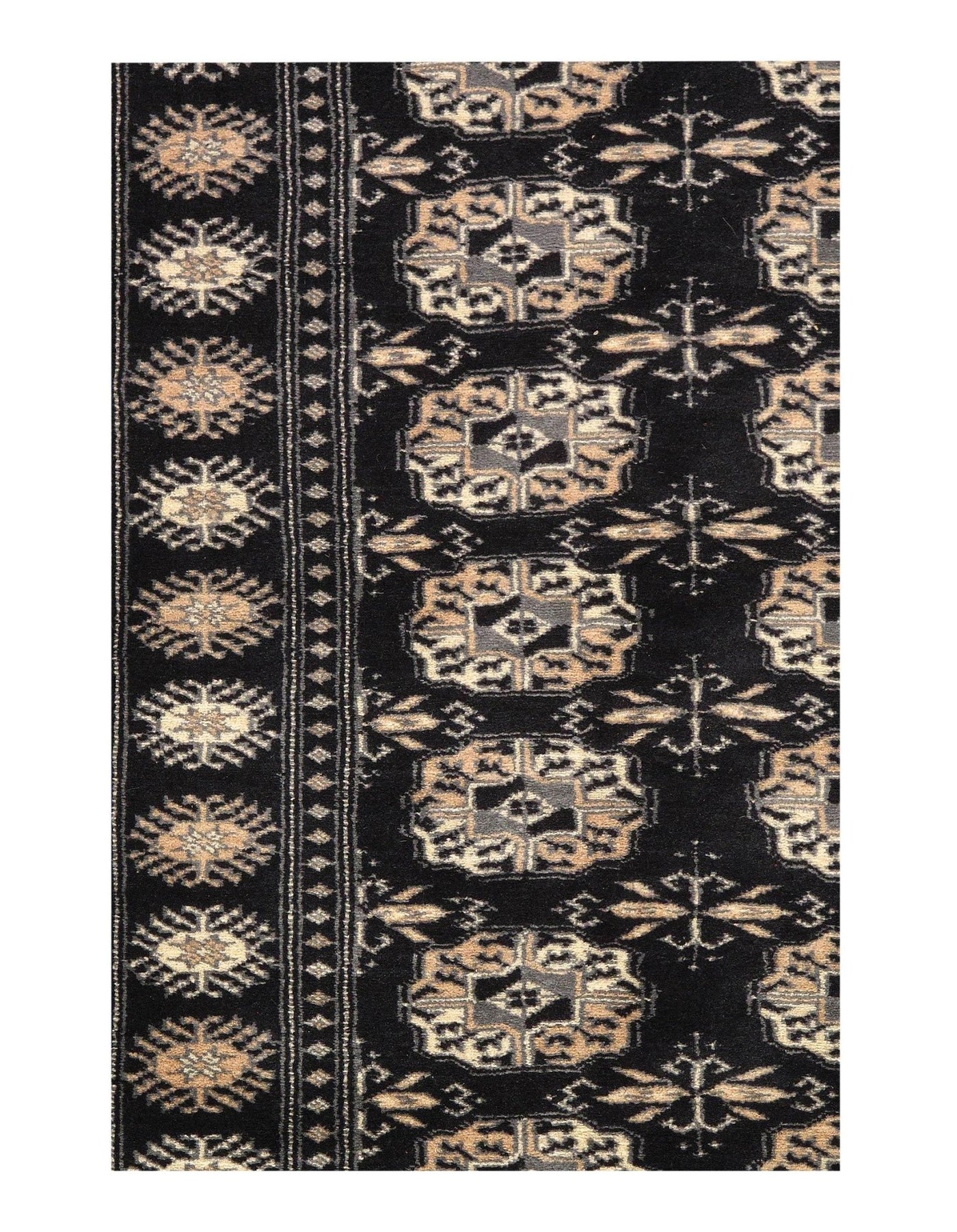 Canvello Navy Blue Fine Hand Knotted Tabriz Runner 3'2'' X 9'8'' - Canvello