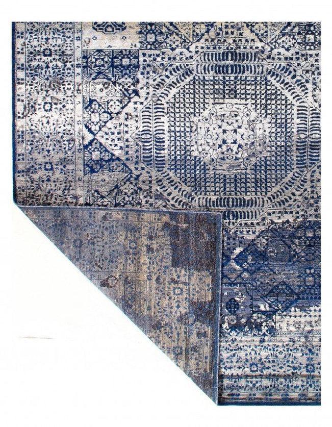 Canvello Navy Blue Hand Knotted Mamluk Design8' x 10.2 - Canvello