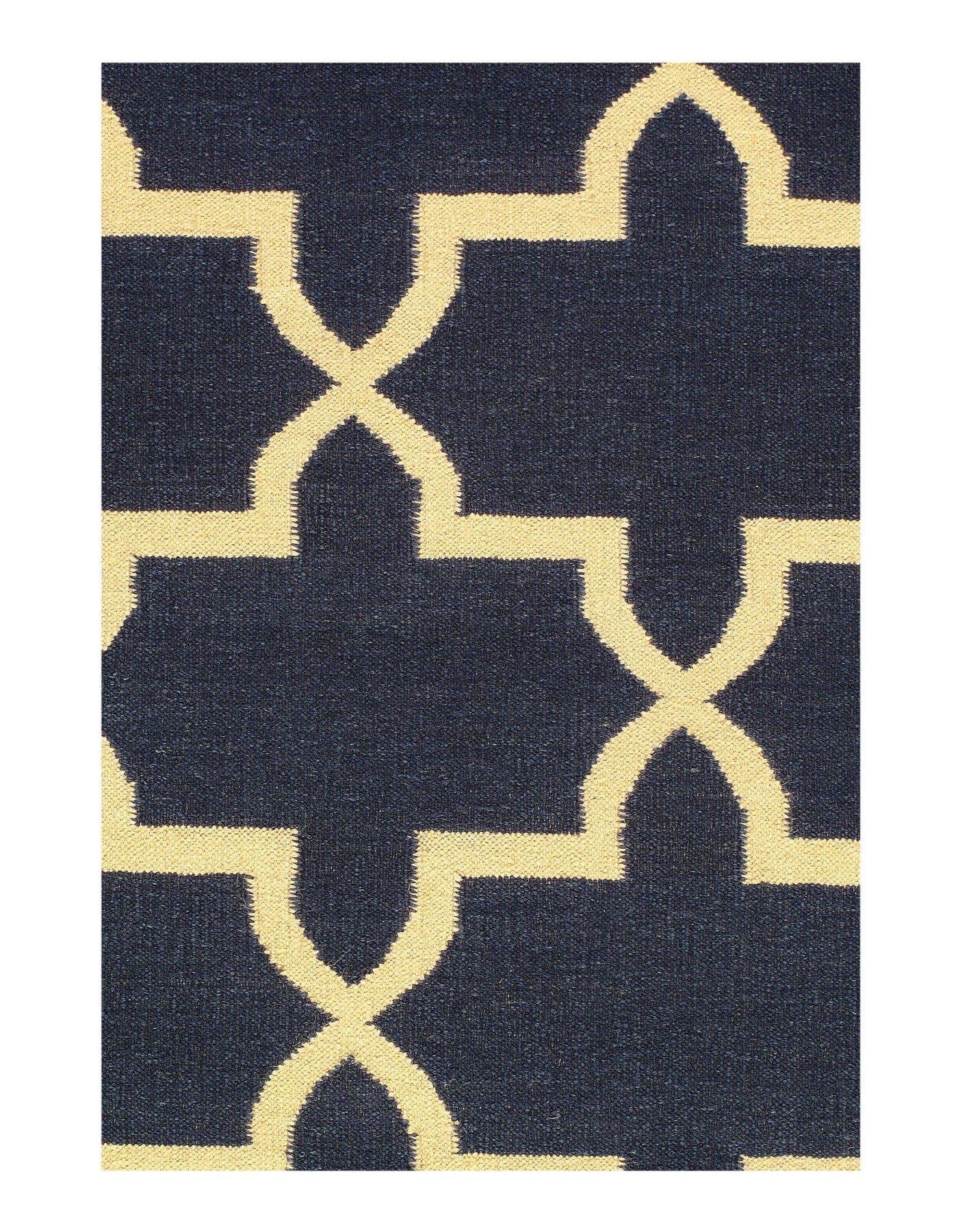 Canvello Navy Blue Modern Hand Knotted Rug 5' X 8' - Canvello