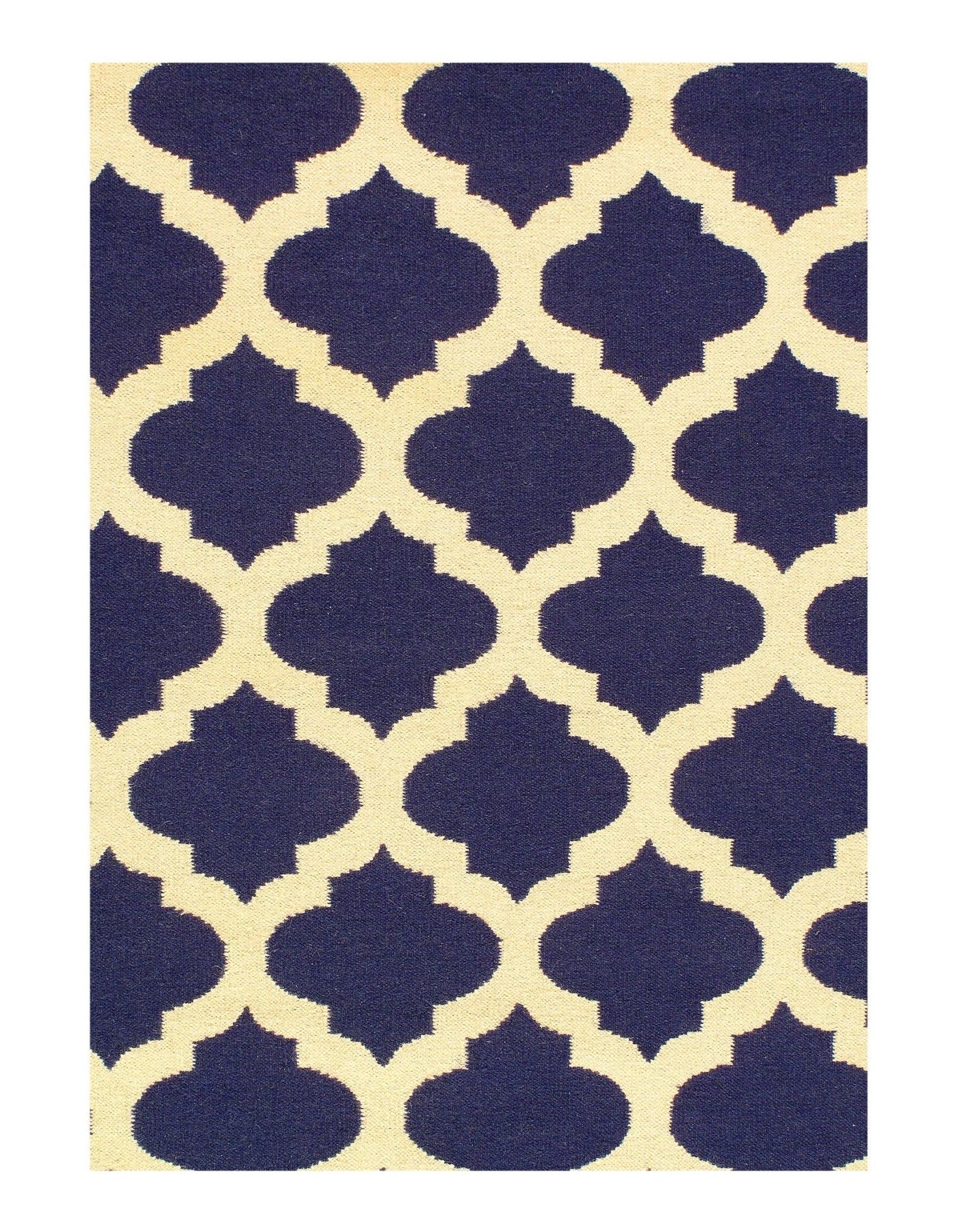 Canvello Navy Blue Modern Hand Knotted Rug - 5' X 8' - Canvello