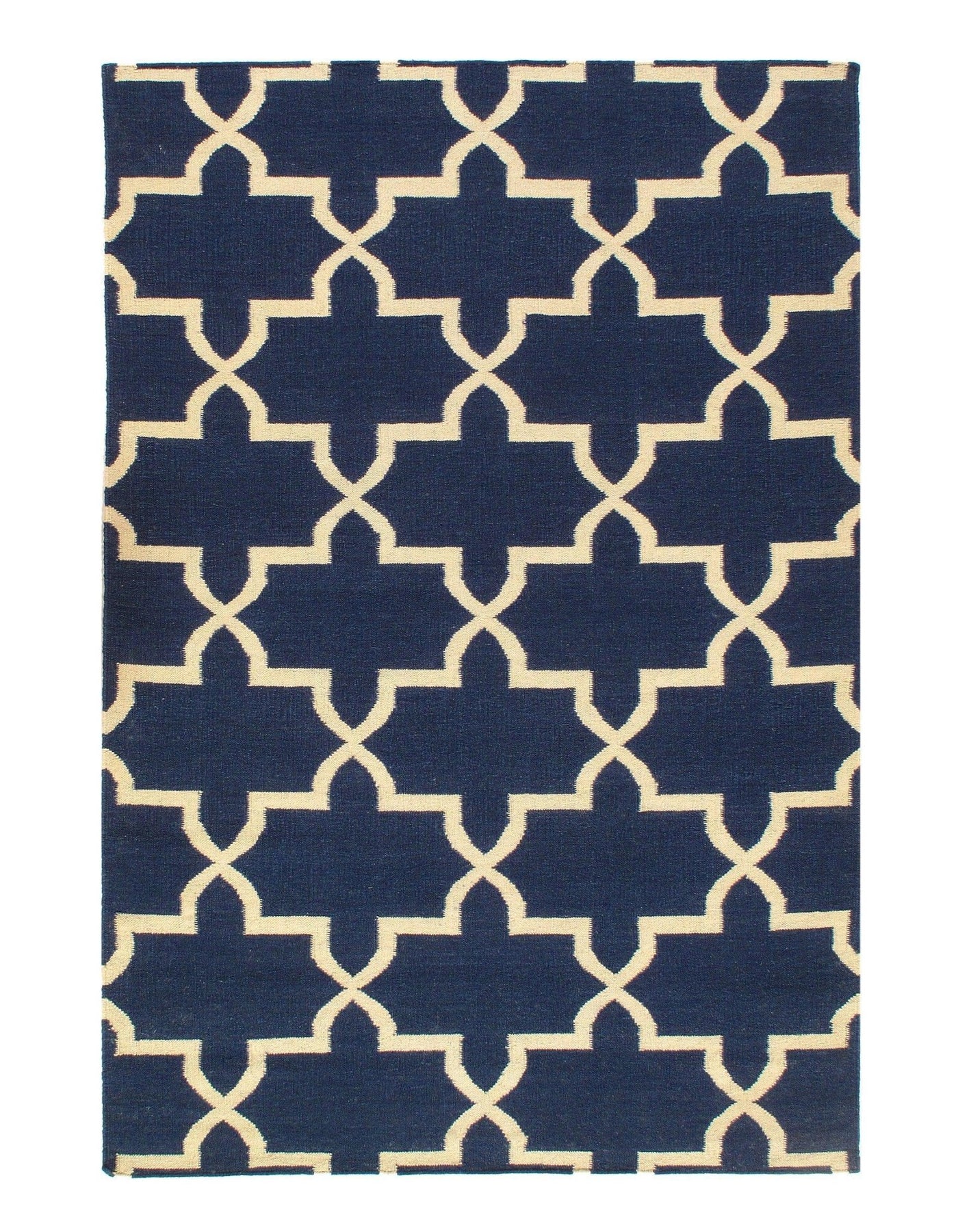 Canvello Navy Blue Modern Hand Knotted Rug 5' X 8' - Canvello