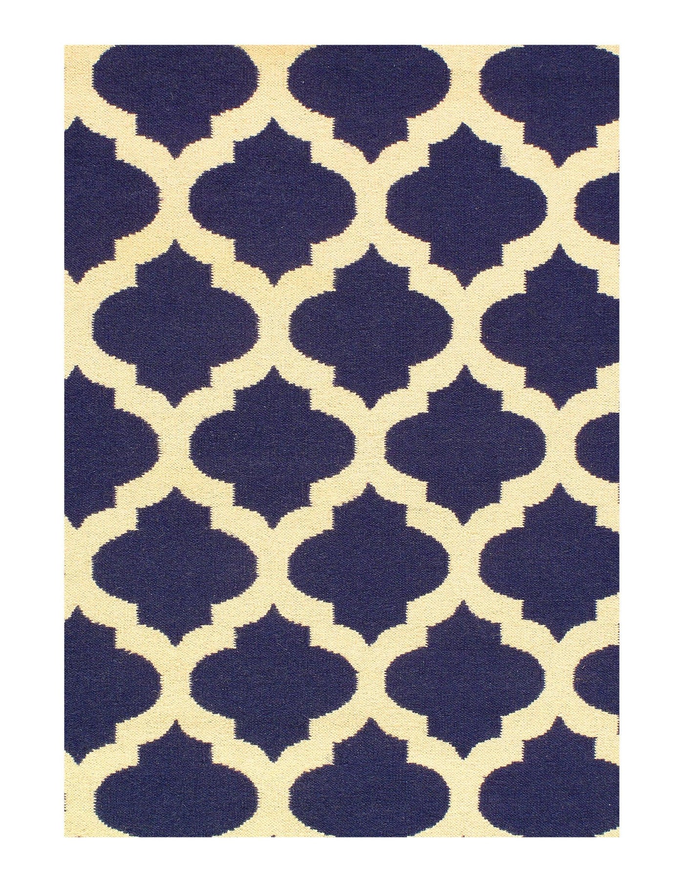 Canvello Navy Blue Modern Hand Knotted Rug - 5' X 8'