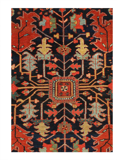 Canvello Navy Blue Silkroad Antique Serapi Rug - 8'11'' X 12'1'' - Canvello