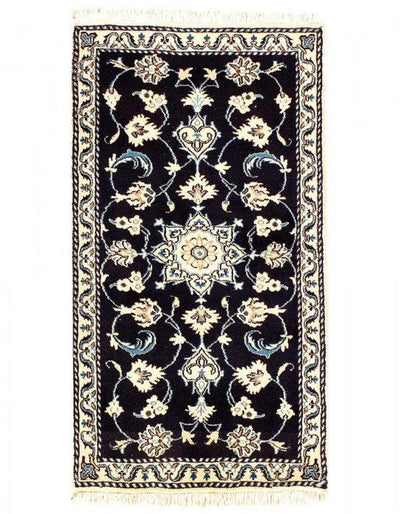 Canvello Navy Blue Silkroad Nain Rug - 2'3'' X 4'4'' - Canvello