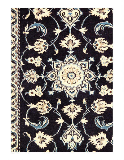 Canvello Navy Blue Silkroad Nain Rug - 2'3'' X 4'4'' - Canvello