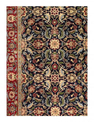 Canvello Navy Fine Hand Knotted Tabriz runner 2'7'' X 12'4'' - Canvello