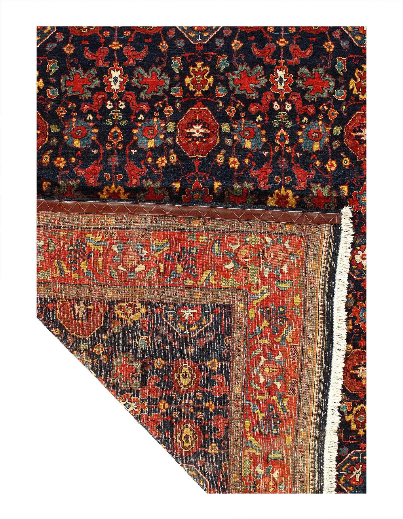 Canvello Navy Fine Perisan Bidjar Rug - 5'6" X 7'1" - Canvello