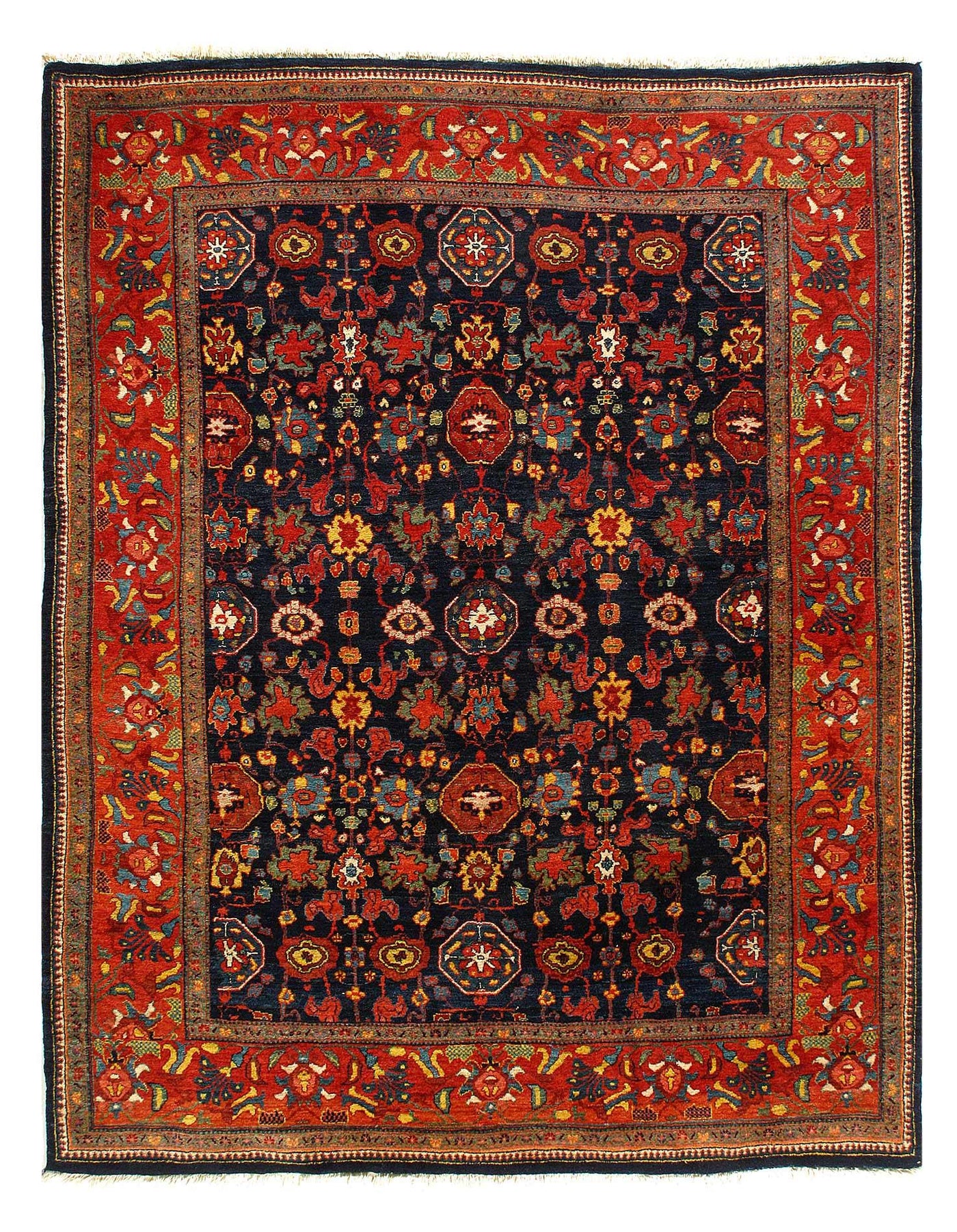 Canvello Navy Fine Perisan Bidjar Rug - 5'6" X 7'1" - Canvello