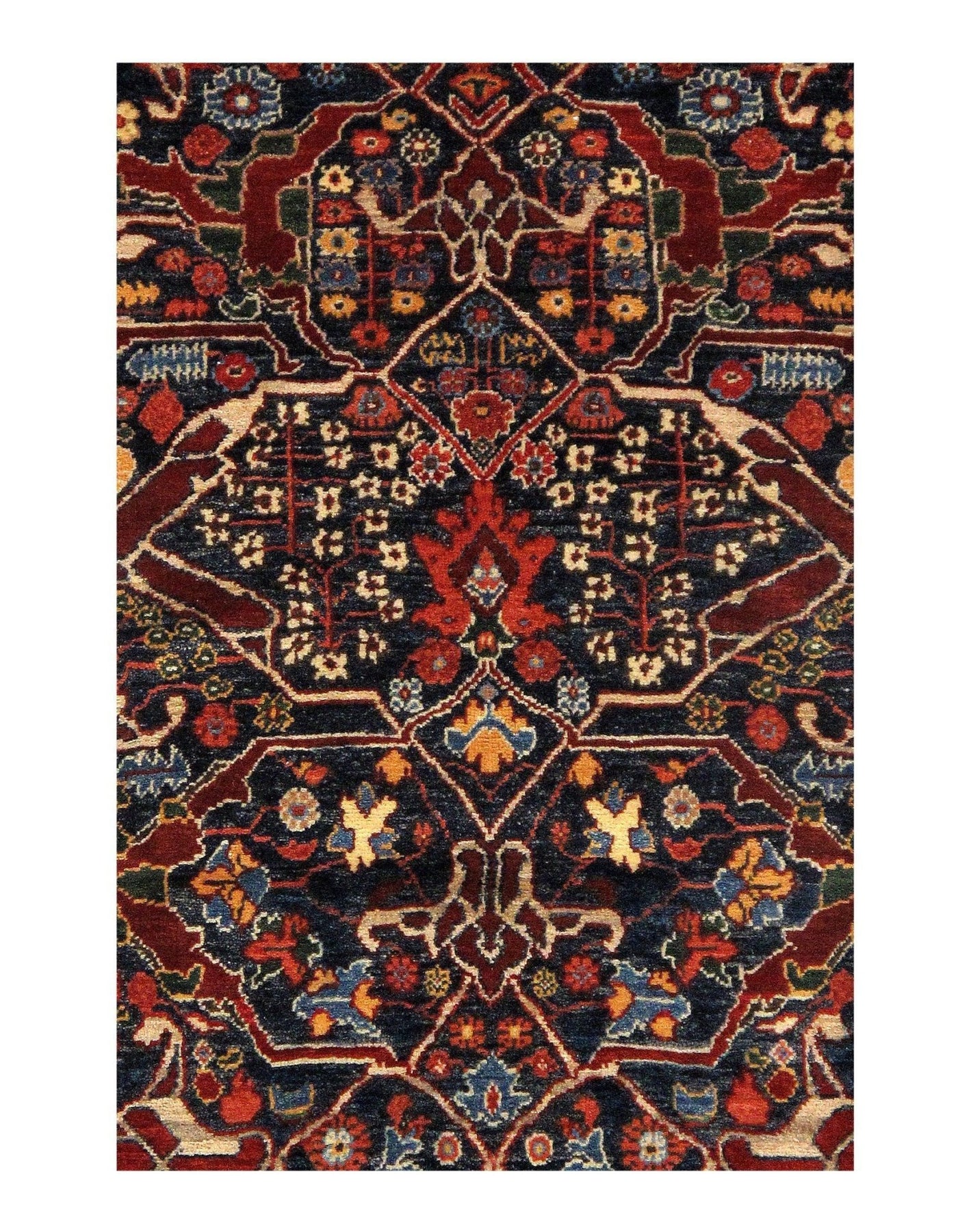 Canvello Navy Fine Silkroad Bidjar Rug - 4' X 6' - Canvello