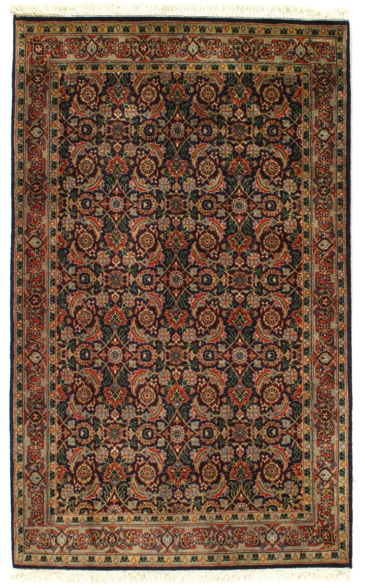 Canvello Navy Herati Rug - 3' X 5'