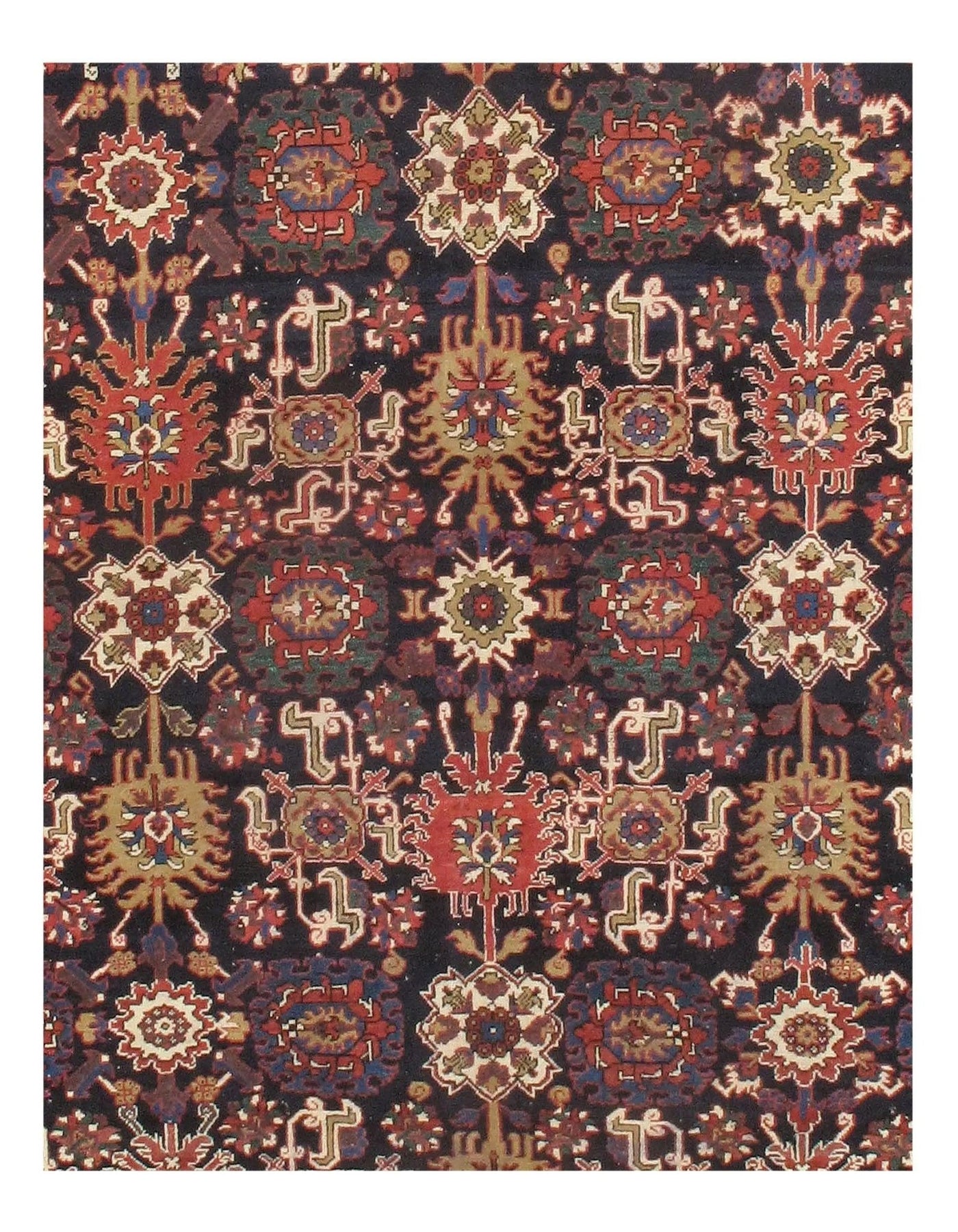 Canvello Navy Russian Kazak design rug 8' X 11' - Canvello